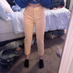 Yellow Slim Ankle Pants